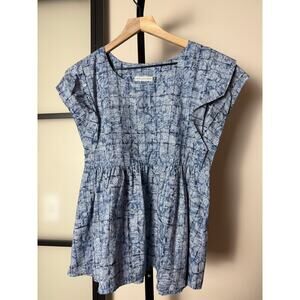 Amanda Laird Cherry Ruffle Sleeve Blouse Size 32 (US Small)